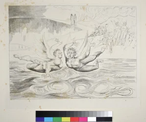 Der Kreis der korrupten Beamten: Die Teufel, die sich gegenseitig zerfleischen, Canto XXII, Illustration zur 